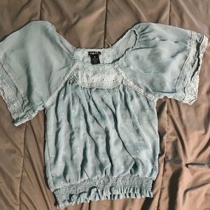 Bohemian Blue Lace Blouse 🟣